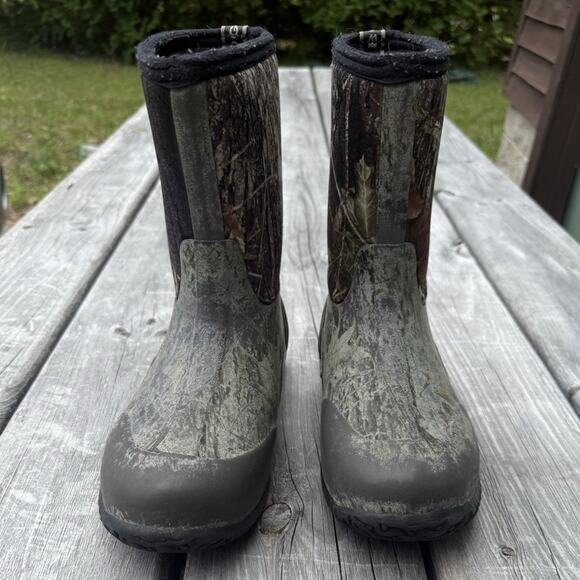 Bogs Other - BOGS Classic Mid Kids Waterproof Rubber Rain Boots Black Camo Pull-On US 5